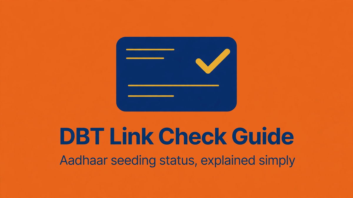 DBT Link Check Status, UIDAI Download, Online Hero Image
